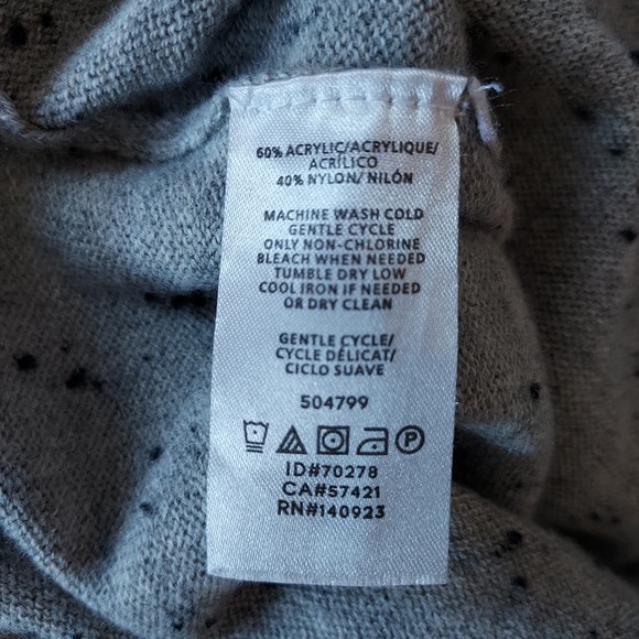 ⭐️5/$20 LOFT Gray Long Sleeve Knit Pullover Sweater Size M - Picture 10 of 10